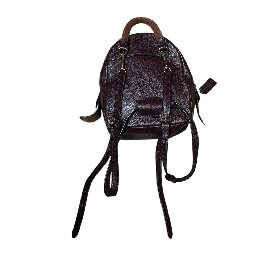 Coach Andi Mini Backpack Burgundy With Pink Glitter Spell Out